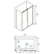 Душевой уголок RGW CL-48-1B (CL-14B + Z-060-1B) 1200x900